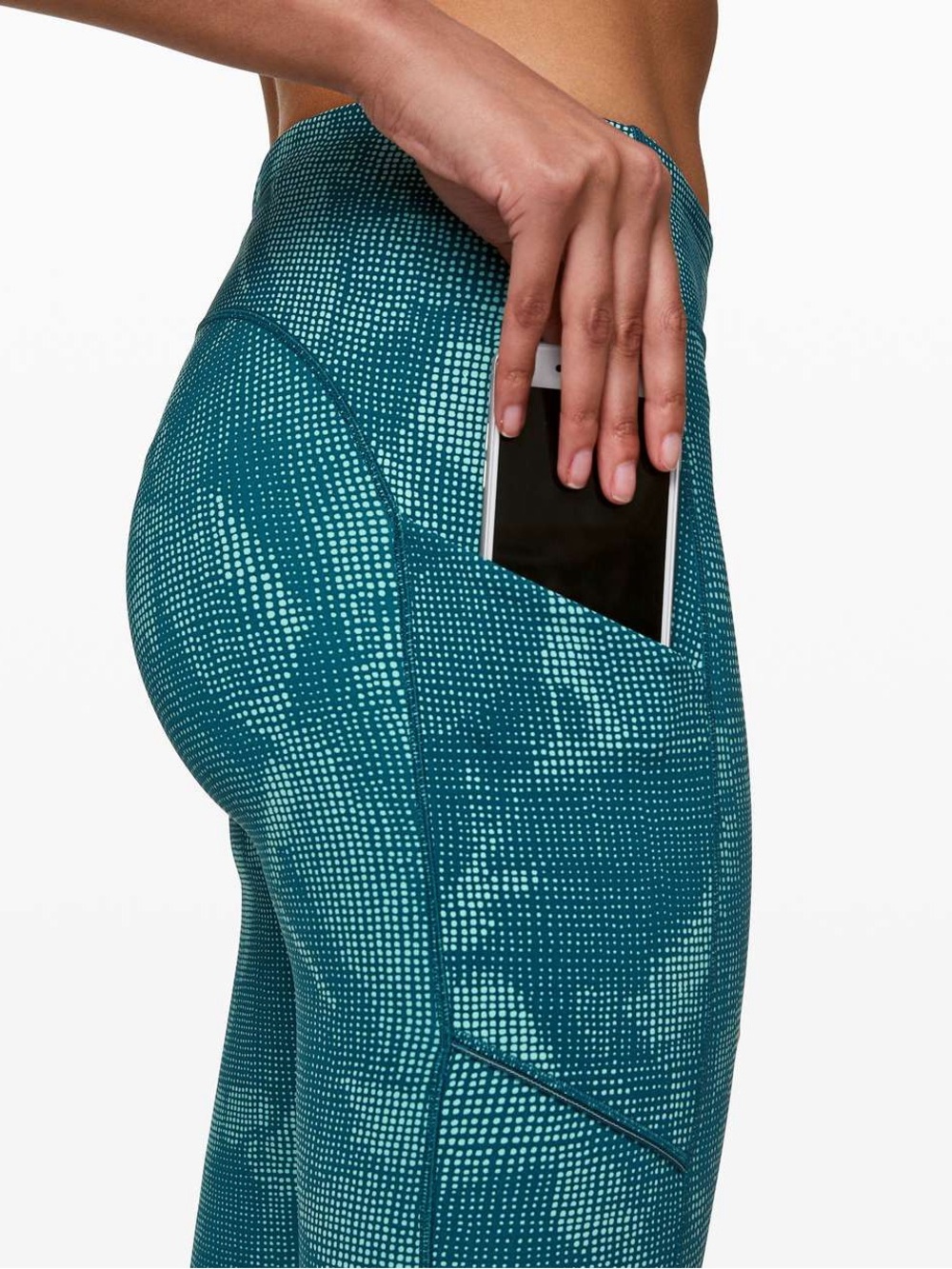 10. Lululemon Speed Up Tight 28" Illusion Tidal Teal Bermuda Teal size 6 - Picture 6 of 12